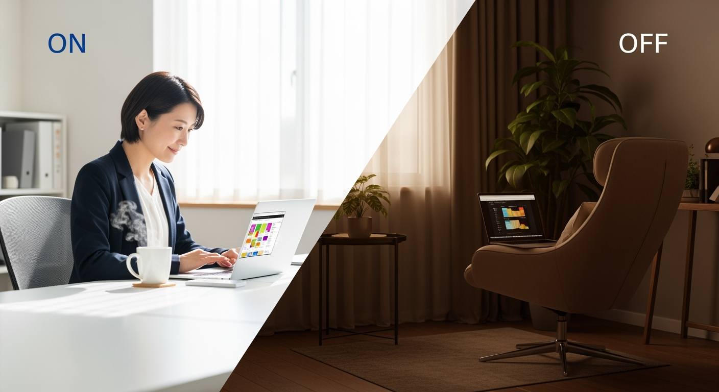 通知で奪われた集中力を23分で取り戻す！30代40代女性のオンオフ切り替え術5選